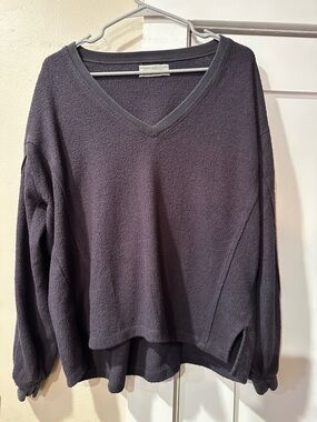 Urban Outfitters Dark Charcoal V-Neck Pullover Sweater